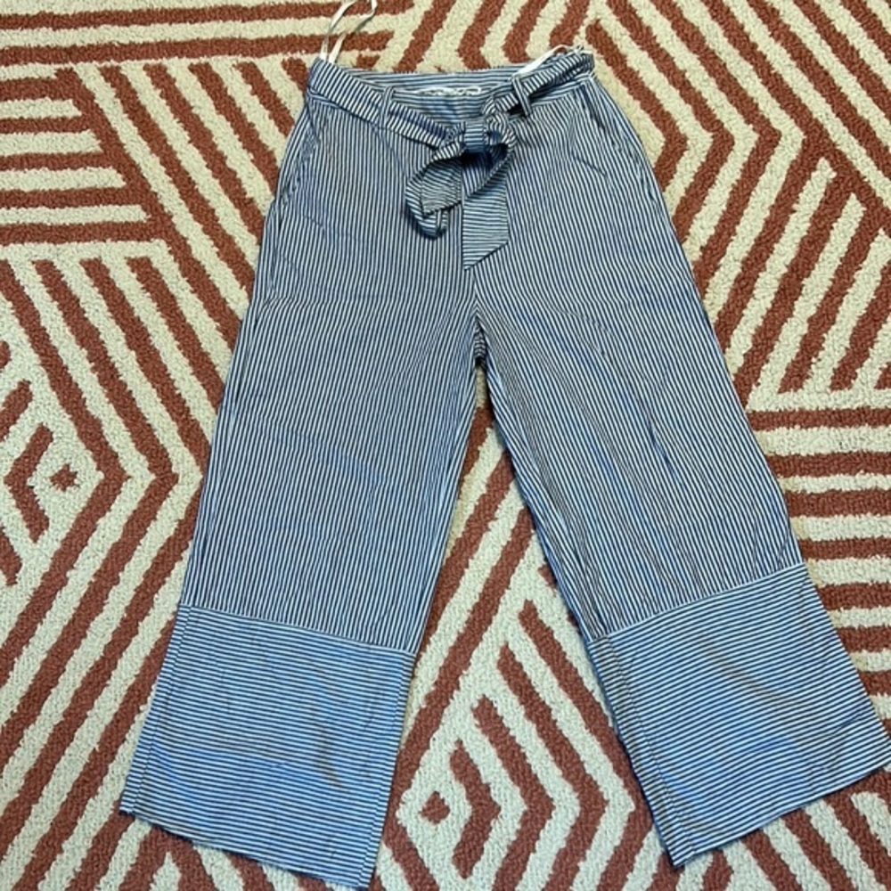 PINK MARTINI XS 💯 cotton gorgeous high waist and wide leg Boho pants EUC